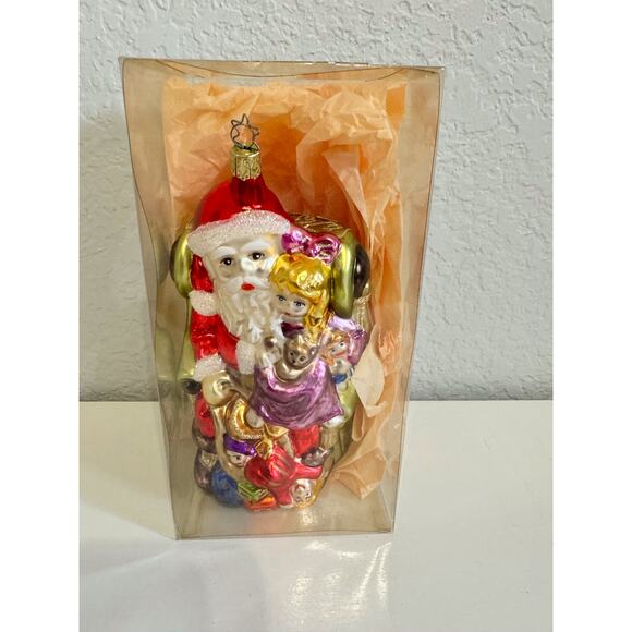 Birgit’s Christmas Collection-Santa’s Place of Honor Glass Ornament - Picture 1 of 7